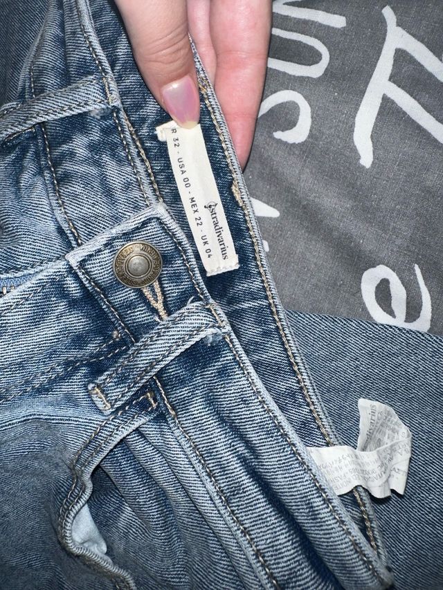 Vaqueros azules de pierna ancha talla 32