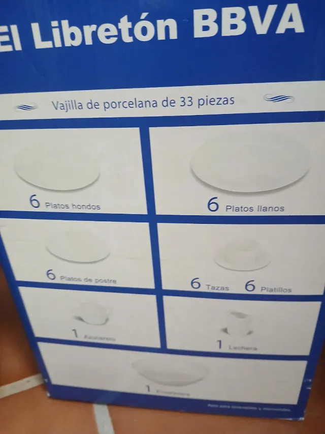 Vajilla BBVA Porcelana 33 Piezas Mikasa