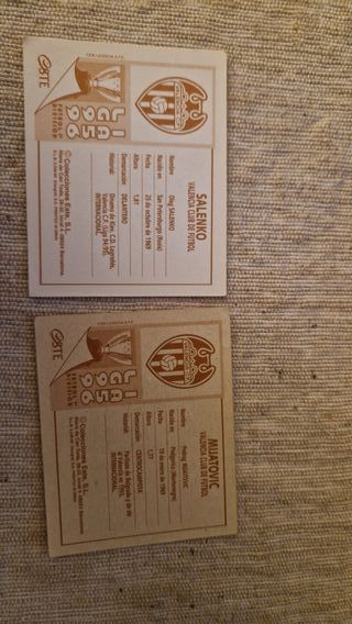 Cromos Liga Este 95/96 Valencia Top