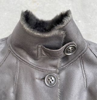 Abrigo Piel Gerard Darel Negro/Gris