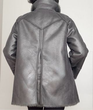 Abrigo Piel Gerard Darel Negro/Gris