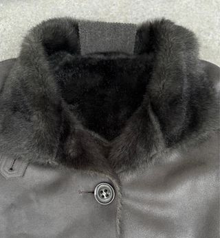 Abrigo Piel Gerard Darel Negro/Gris