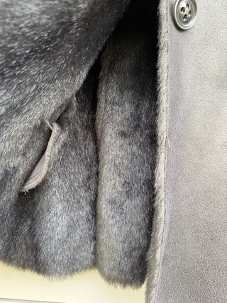 Abrigo Piel Gerard Darel Negro/Gris