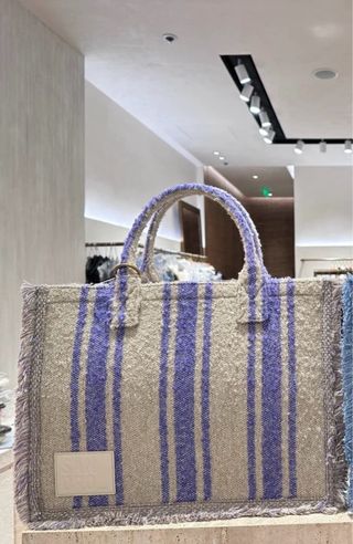 Borsa Sandro Kasbah Transat Tweed Beige/Blu