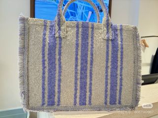 Borsa Sandro Kasbah Transat Tweed Beige/Blu