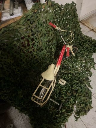 Bicicleta infantil vintage con ruedines