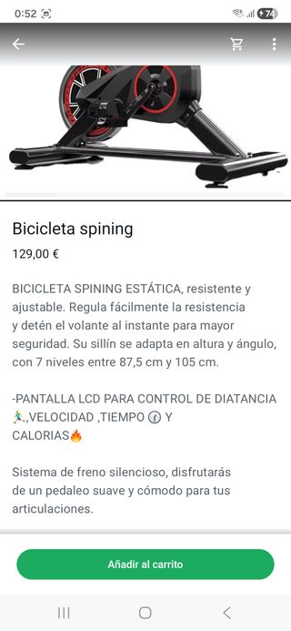 Bicicleta Spinning Casi Nueva