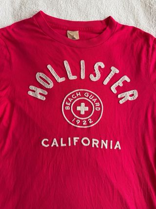 Camiseta Hollister Fucsia Beach Guard