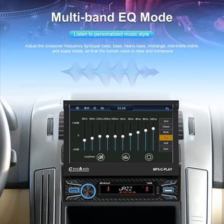 Radio Coche 1 DIN Carplay Android Auto Inalámbrica