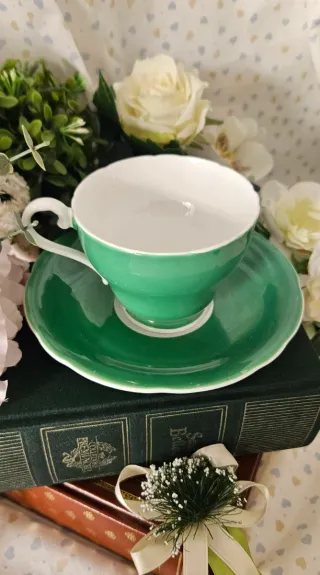 Duo da tea di Aynsley verde giada