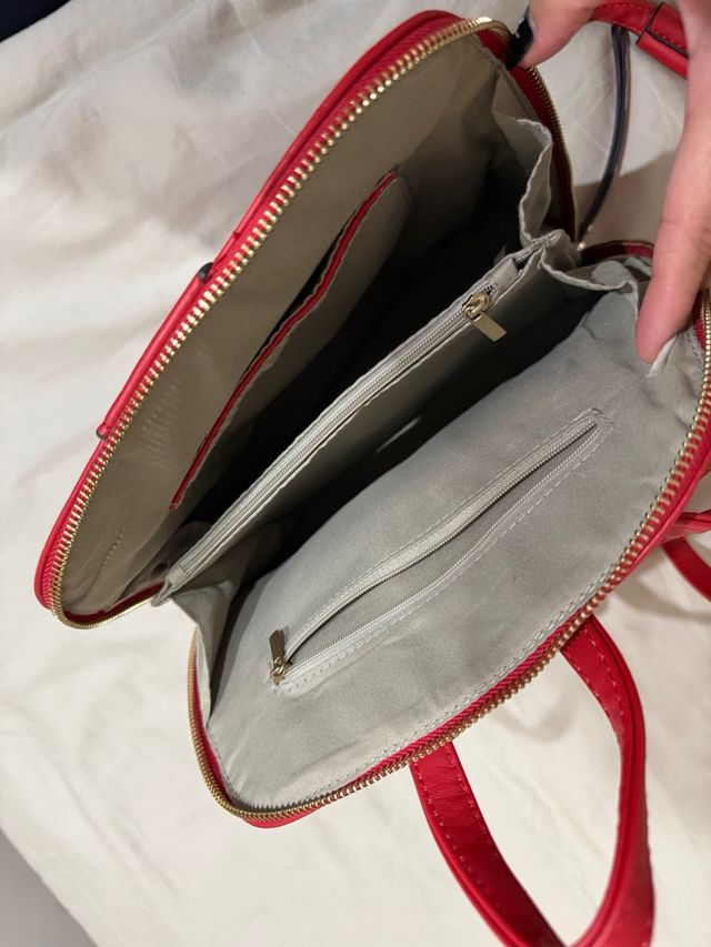 Mochila bolso con rayas verdes