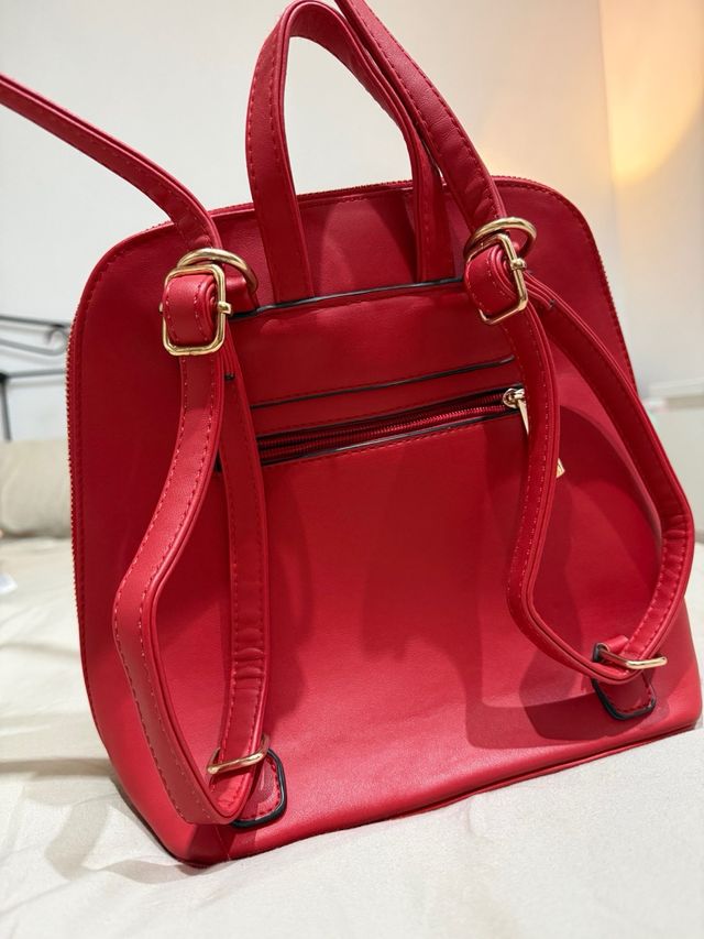 Mochila bolso con rayas verdes