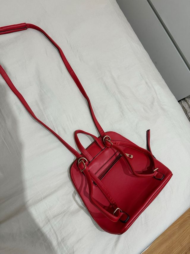 Mochila bolso con rayas verdes