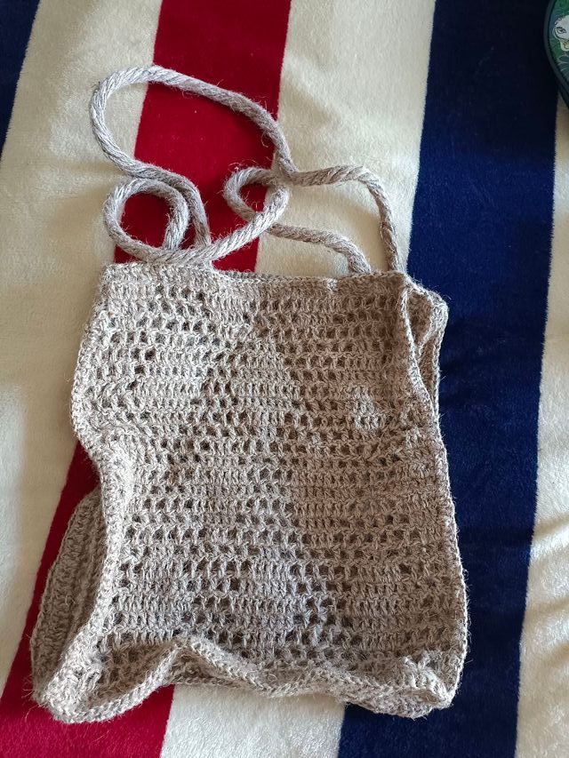 Bolso de crochet color natural