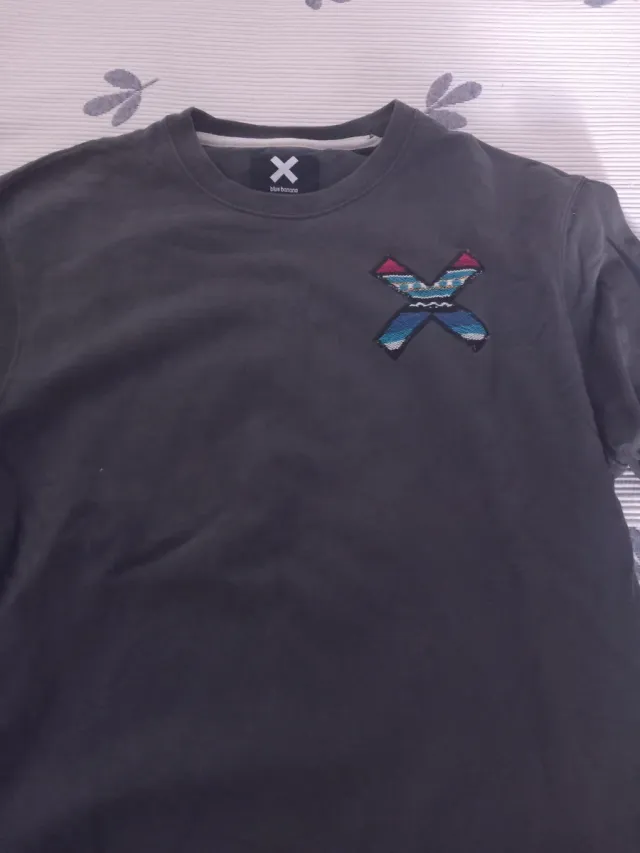 Sudadera Blue Banana gris con parche X