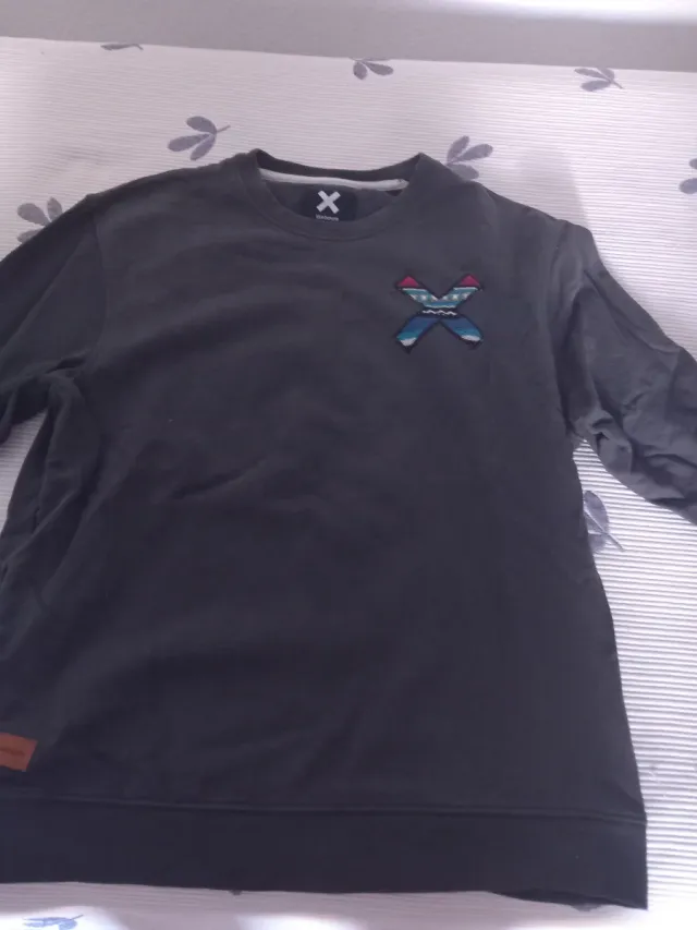 Sudadera Blue Banana gris con parche X