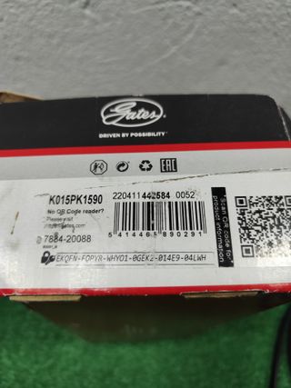 Gates K015PK1590 Kit Correa Trapezoidal acanalada