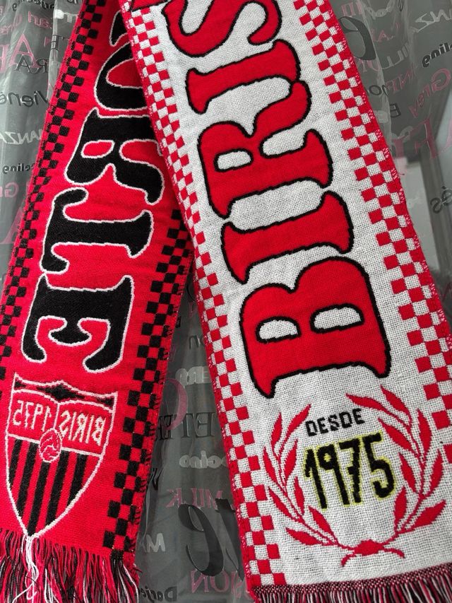 Écharpe Vintage Sevilla FC – Biris Norte 30 Aniversario, Laine, état Très Bon