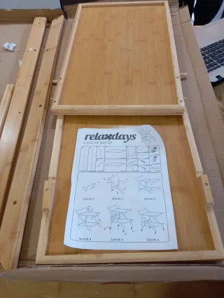 Carrito multiusos plegable Bambú nuevo