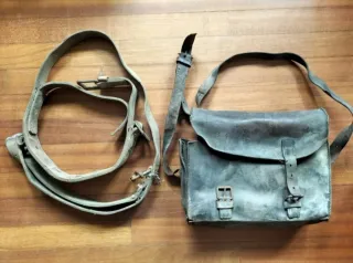 Maletín de cuero Telecomunicación y cinturón cuero