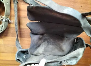 Maletín de cuero Telecomunicación y cinturón cuero