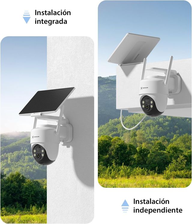 COCOCAM 4K 8MP WIFI CAMARA VIGILANCIA PANEL SOLAR