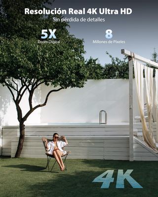 COCOCAM 4K 8MP WIFI CAMARA VIGILANCIA PANEL SOLAR