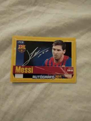 Cromo Autógrafo Messi FCB 2011-2012