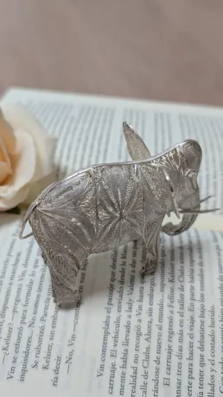 Elefante de plata filigrana