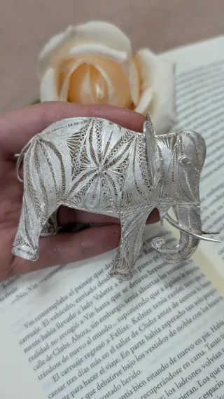 Elefante de plata filigrana