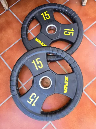 2 Disco de pesas ZIVA 15 kg [60 euros los dos]