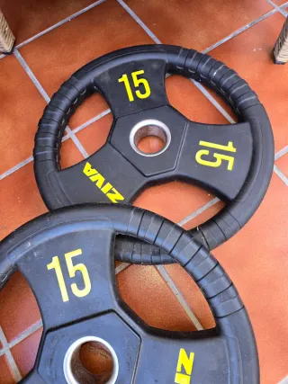 2 Disco de pesas ZIVA 15 kg [60 euros los dos]