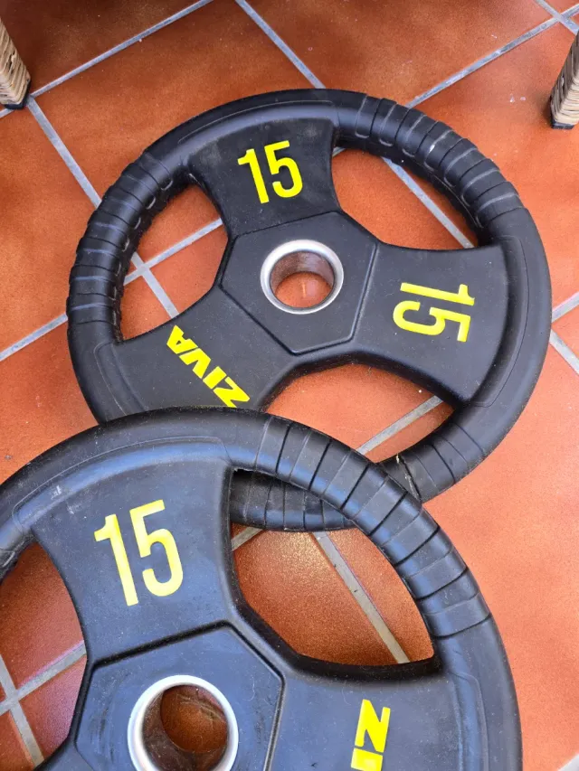 2 Disco de pesas ZIVA 15 kg [60 euros los dos]