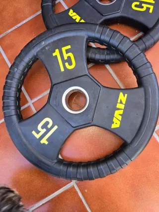 2 Disco de pesas ZIVA 15 kg [60 euros los dos]
