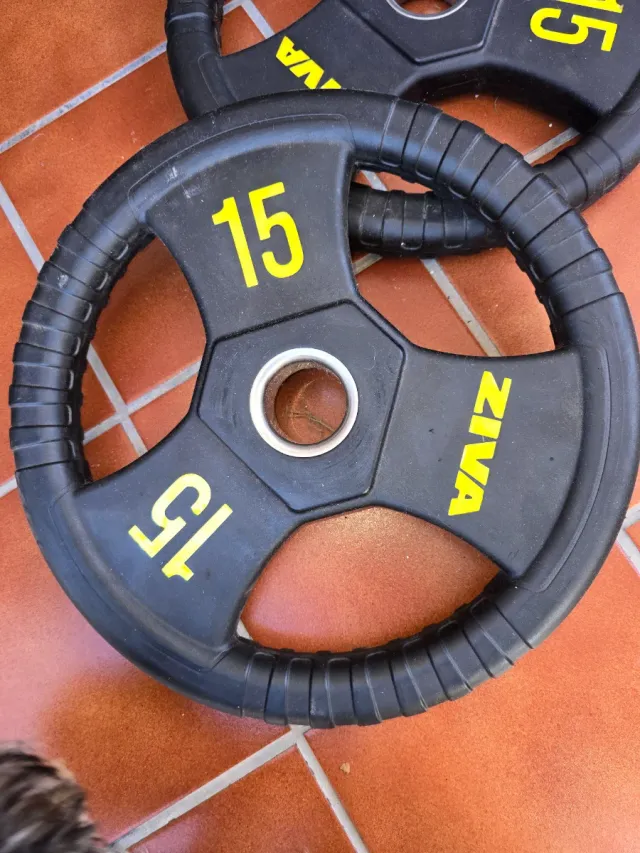 2 Disco de pesas ZIVA 15 kg [60 euros los dos]
