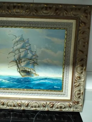 Cuadro Barco Velero Olas Mar