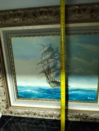 Cuadro Barco Velero Olas Mar