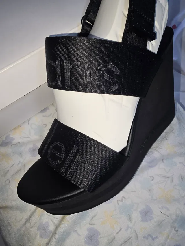 Sandalias Calvin Klein Jeans Negras Nuevas