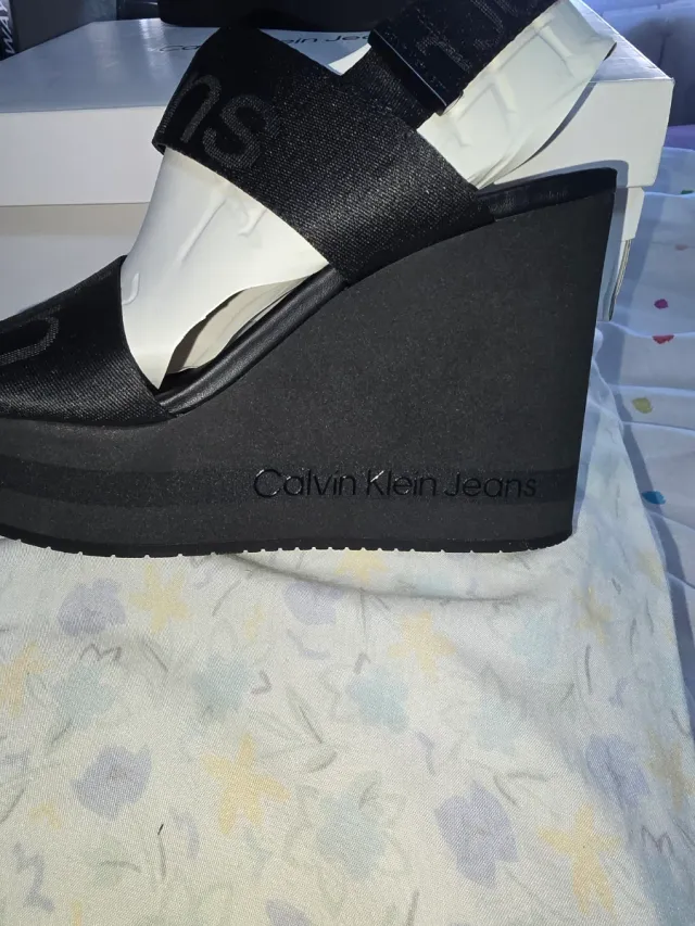 Sandalias Calvin Klein Jeans Negras Nuevas