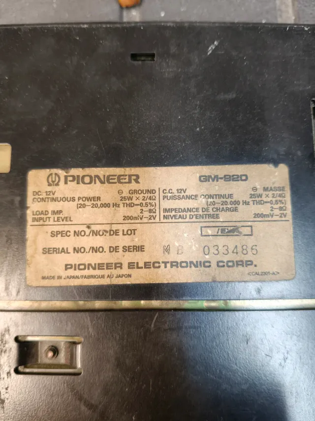 Amplificador Pioneer GM-920 55w+55w