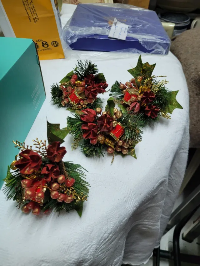 Adornos Navideños Arbol (Oro, Rojo)