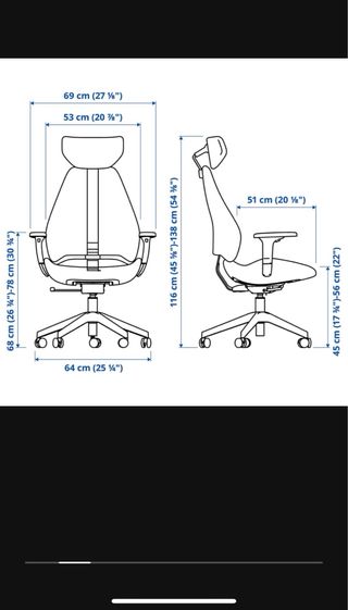 Silla de escritorio Ikea Beige/Marrón