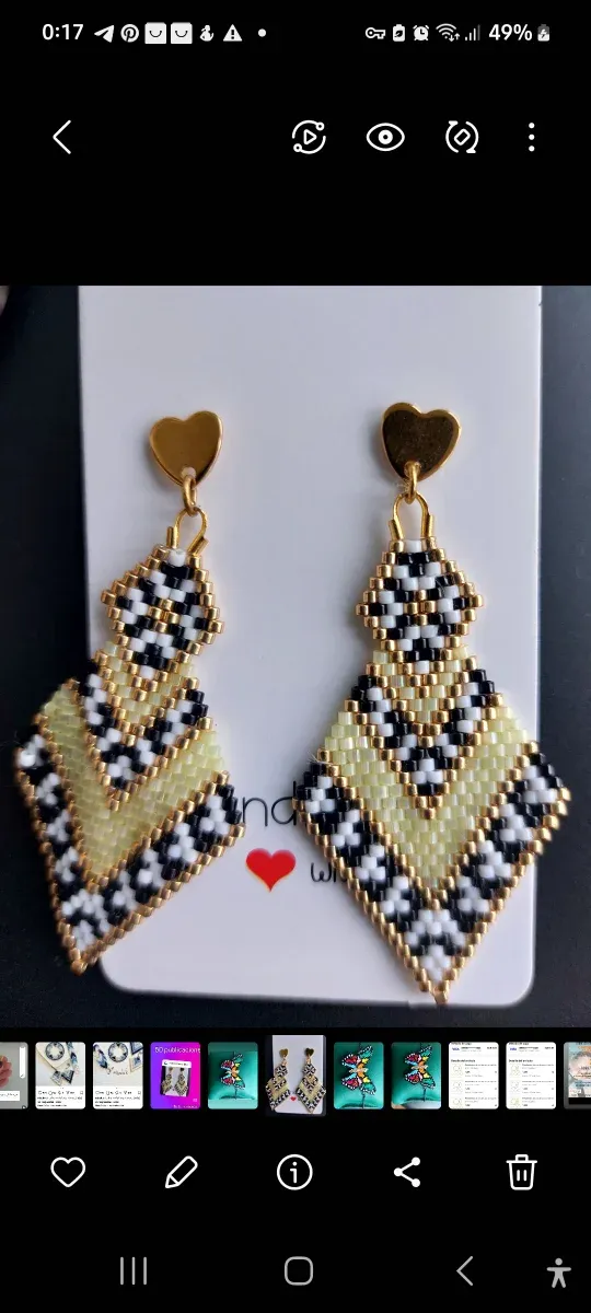 Pendientes Miyuki Dorados y Multicolor