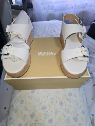Sandalias Michael Kors Blancas Talla 38
