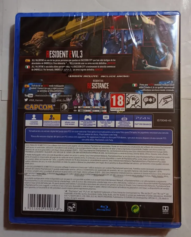 Resident Evil 3 PS4 precintado ES