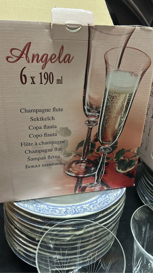 Cristalería Bohemia tallada - Juego de 36 copas