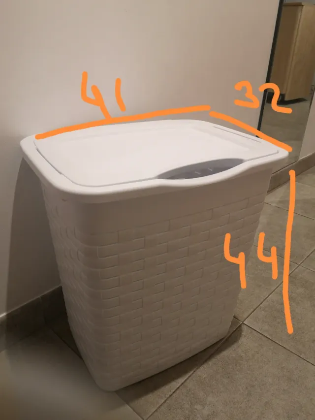 Cubo multiusos o Cesto Ropa  30L  Blanco