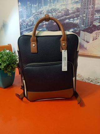 Mochila Accessorize London Negra y Marrón