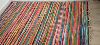 Jarapa/alfombra de tela multicolor