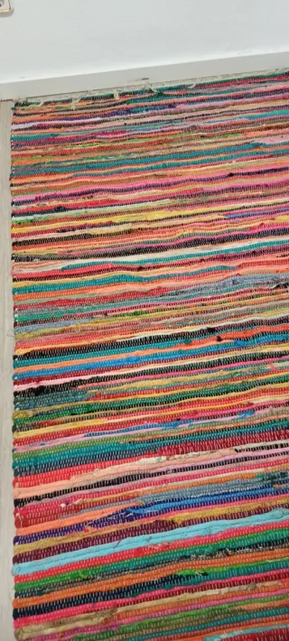 Jarapa/alfombra de tela multicolor